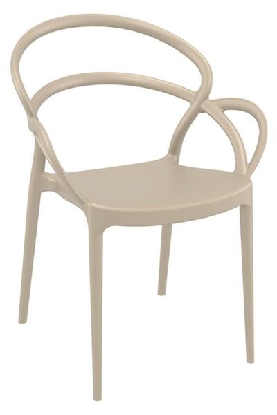 Mckinney Polypropylene Garden Armchair In Taupe