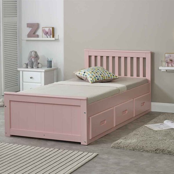 Marietta Storage Single Bed With 3 Drawers In Pink
