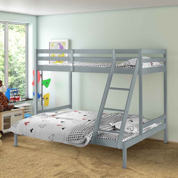 Salado Wooden Triple Sleeper Bunk Bed In Grey
