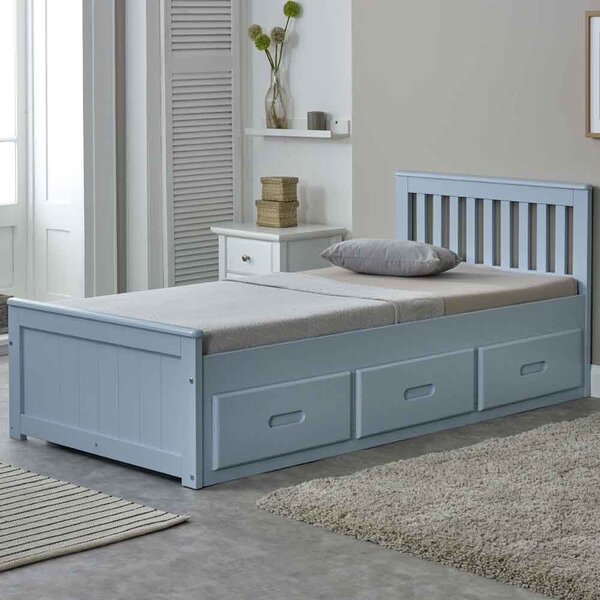 Marietta Storage Single Bed With 3 Drawers In Blue