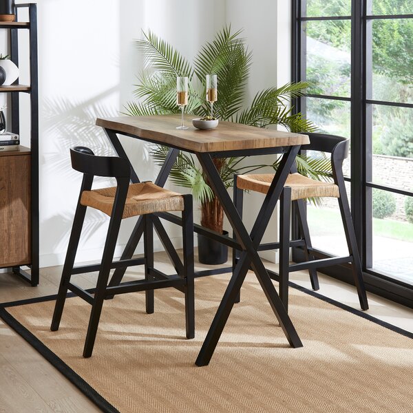 Ezra 4 Seater Bar Table Rustic Oak Effect