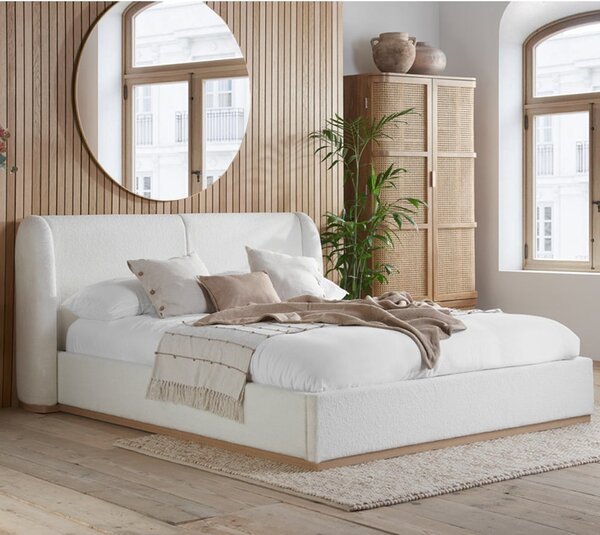 Ellijay Fabric Double Bed In White