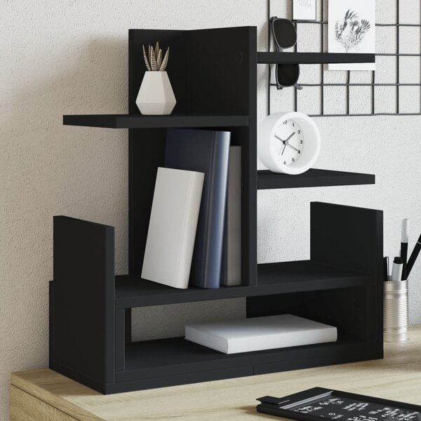 Catskill Wooden Office Desk Organiser In Black
