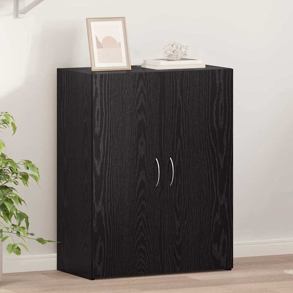 Quilcene 77cm Wooden Office Cabinet In Black Oak