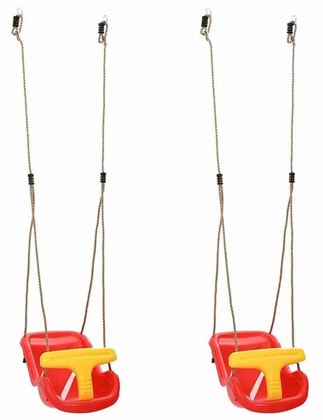 Visalia Plastic Set Of 2 Baby Swing In Red