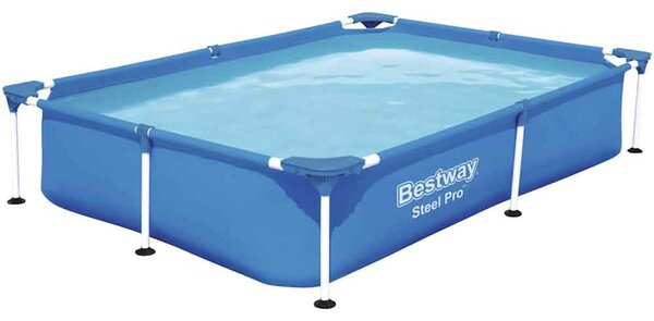 Bestway Pro Swimming Pool With Steel Frame 221x150x43cm In Blue