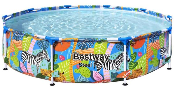Bestway Swimming Pool With Steel Pro Frame 305x66cm In Multicolour