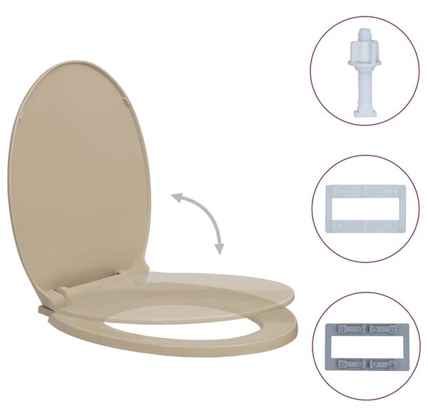 Irvine PP Oval Soft-Close Toilet Seat - Beige