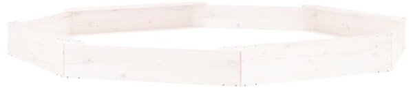 Ivins 232cm Wooden Octagon Kids Sandbox - White