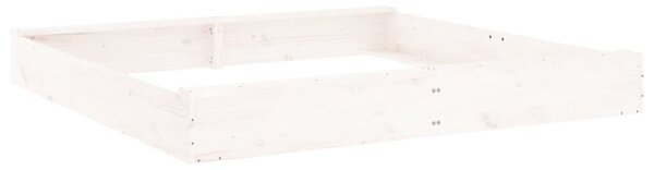Ivins 160cm Wooden Square Kids Sandbox - White