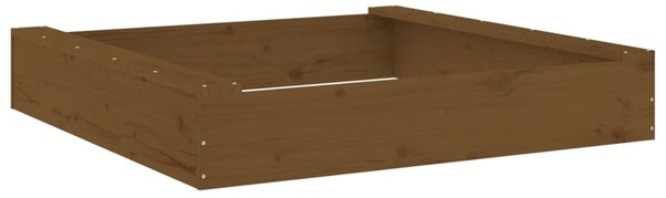 Ivins 111cm Wooden Square Kids Sandbox - Honey Brown