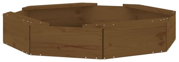 Ivins 111cm Wooden Octagon Kids Sandbox - Honey Brown