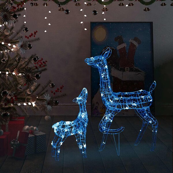 Bethany 160 LED Acrylic Christmas Family Reindeer - Blue