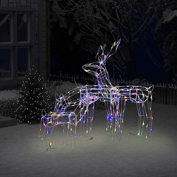 Bertram 3-Piece LED Lighted Reindeer Christmas Display - Colourful