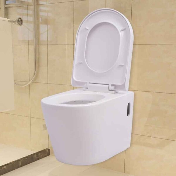 Abilene White Wall Hung Toilet - Soft Close Seat