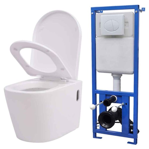 Abilene White Wall Hung Toilet Pack - Soft Close Seat