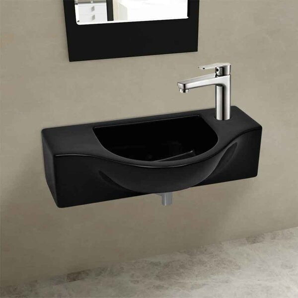 Alton Wall Hung Basin Without Waste 450mm Wide 1TH - Black