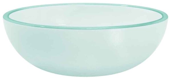 Tacoma Round Countertop Basin Without Waste 350mm Wide 0TH - Frosted Glass