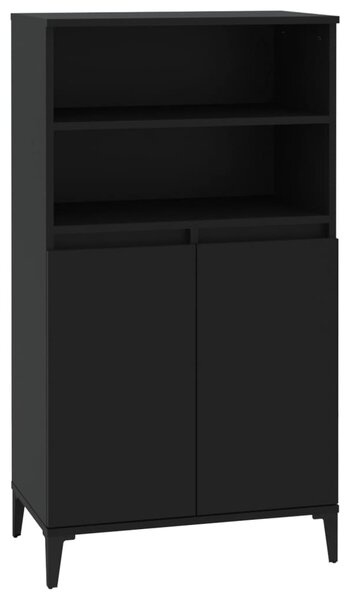 Highboard Black 60x36x110 cm Engineered Wood