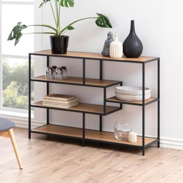 Sparks Wooden Bookcase With 4 Shelves In Matt Wild Oak