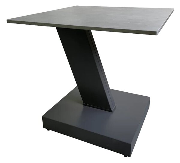 Spartanburg Sintered Stone Ceramic Side Table In Matte Grey