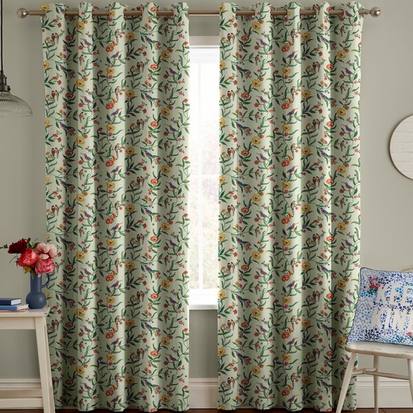 Cath Kidston Summer Birds Made to Measure Curtain Green