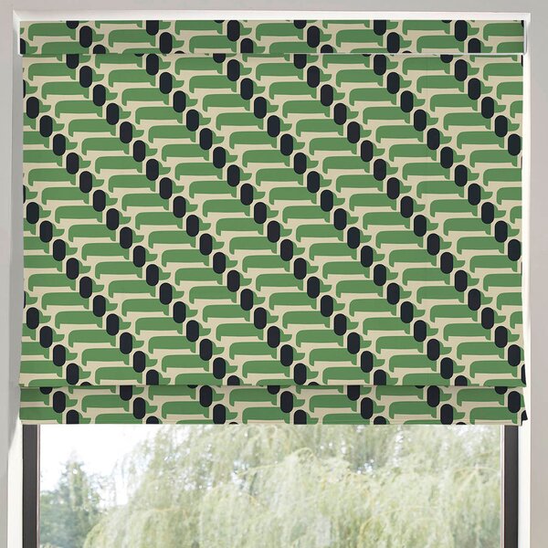 Orla Kiely Dog Show Made to Measure Roman Blind Green