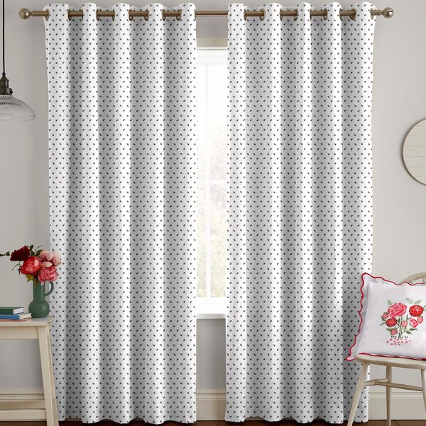 Cath Kidston Rose Bud Made to Measure Curtain White