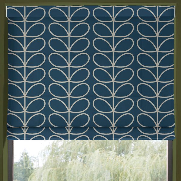 Orla Kiely Jumbo Linear Stem Made to Measure Roman Blind Marine
