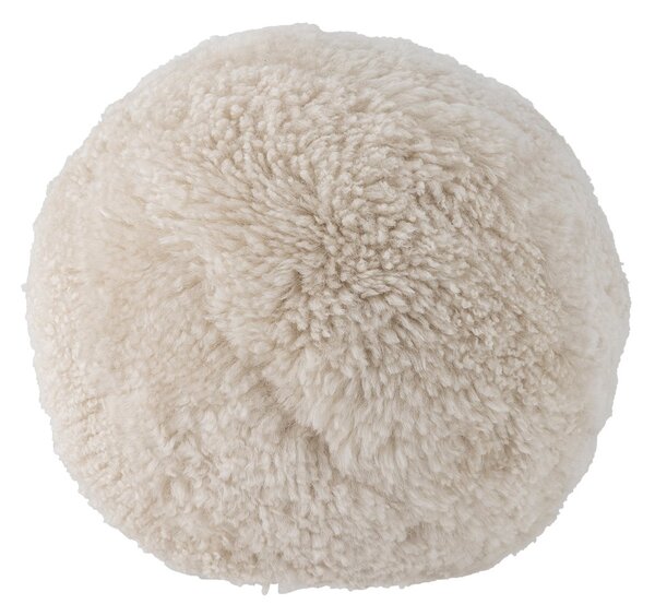 Bloomingville Betsy cushion sheepskin Ø30 cm White