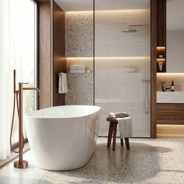 Free-standing faucet Rea Venti Brush Copper