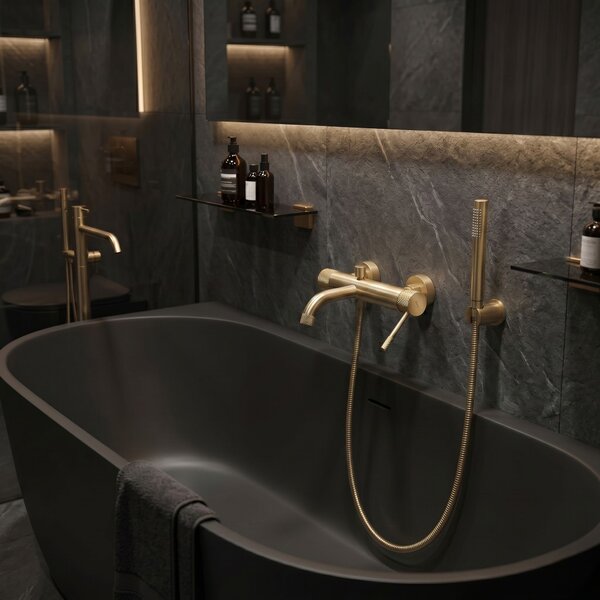 Bath faucet REA Venti Brush Gold