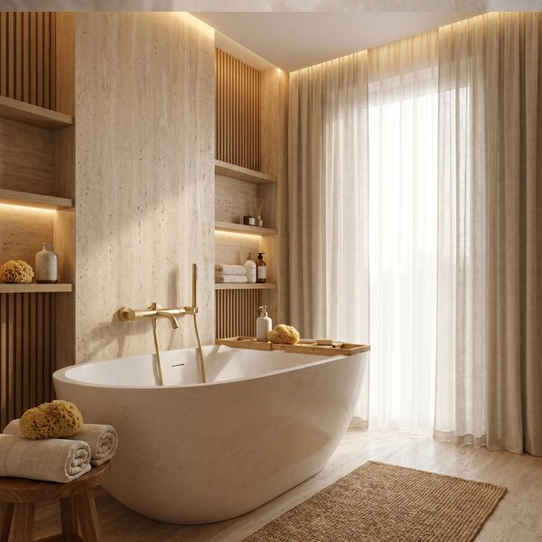 Bath faucet REA Venti Brush Gold
