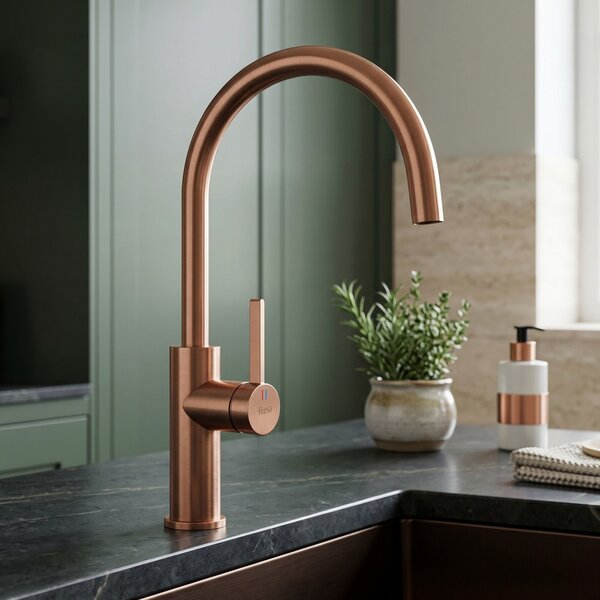Kitchen faucet REA Rivo Brush Copper