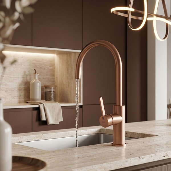 Kitchen faucet REA Rivo Brush Copper