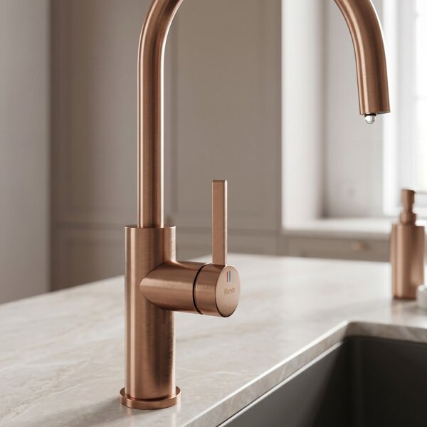 Kitchen faucet REA Rivo Brush Copper