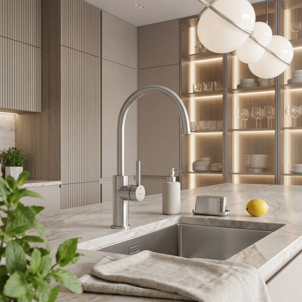 Kitchen faucet REA Rivo Brush Nickel