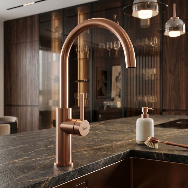 Kitchen faucet REA Rivo Brush Copper