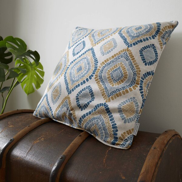 Pineapple Elephant Ziri 55cm x 55cm Piped Filled Cushion Teal