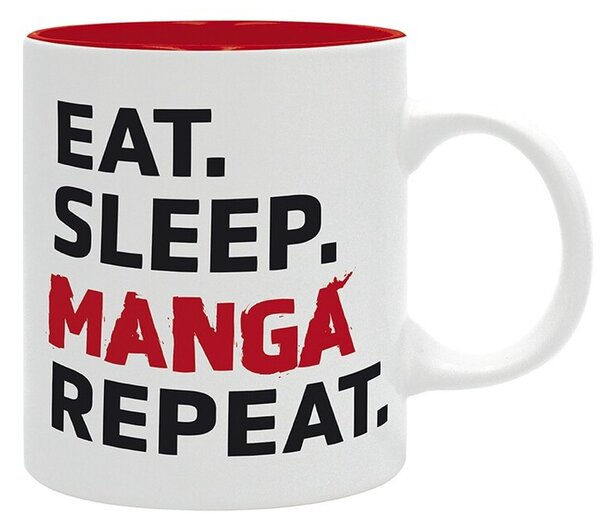 Cup Eat Sleep Manga Repeat - Asian Art