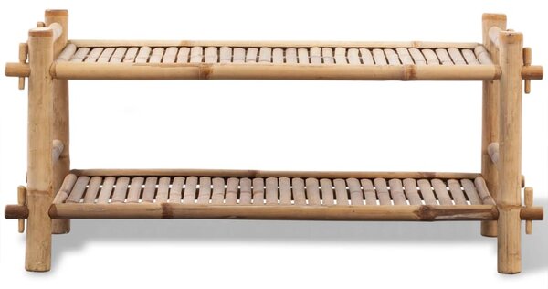 2-Tier Bamboo Shoe Rack