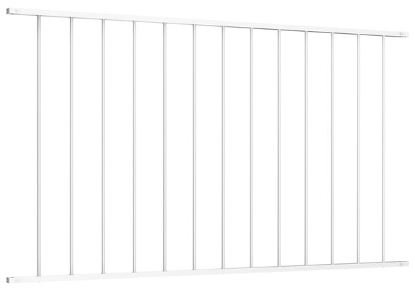 Fence Panel Powder-coated Steel 1.7x1.25 m White