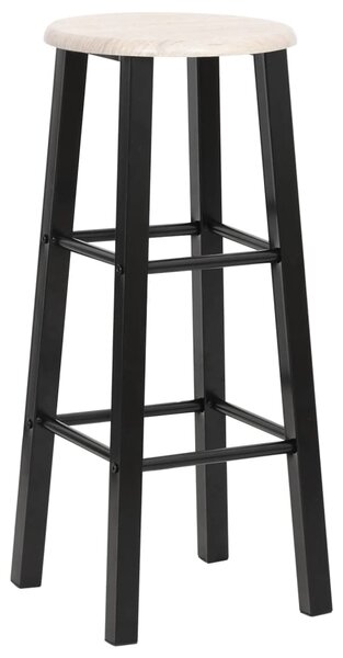 Bar Stools 2 pcs Black MDF