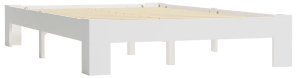 Bed Frame without Mattress White Solid Pine Wood 140x200 cm