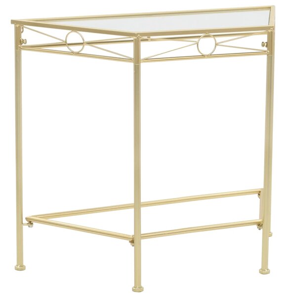 Side Table Vintage Style Metal 87x34x73 cm Gold