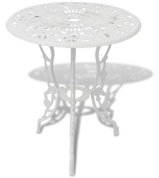 3 Piece Bistro Set Cast Aluminium White