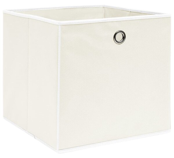 Storage Boxes 4 pcs White 32x32x32 cm Fabric