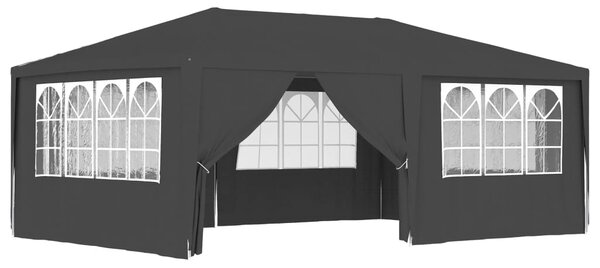 Professional Party Tent with Side Walls 4x6 m Anthracite 90 g/m?