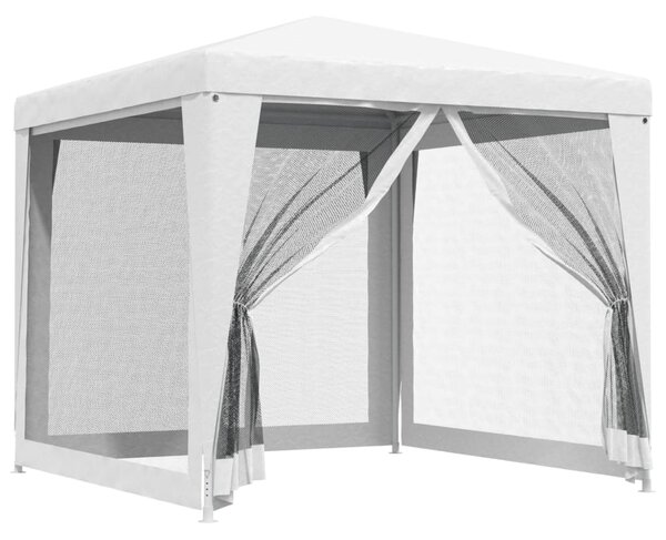 Party Tent with 4 Mesh Sidewalls 2.5x2.5 m White