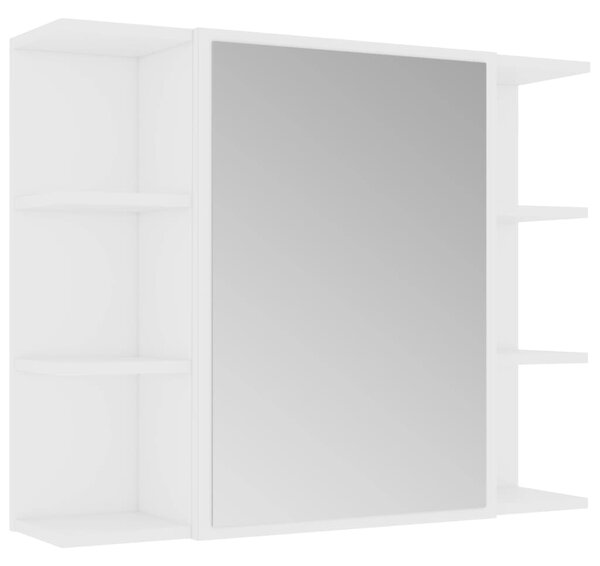 Bathroom Mirror Cabinet White 80x20.5x64 cm Engineered Wood